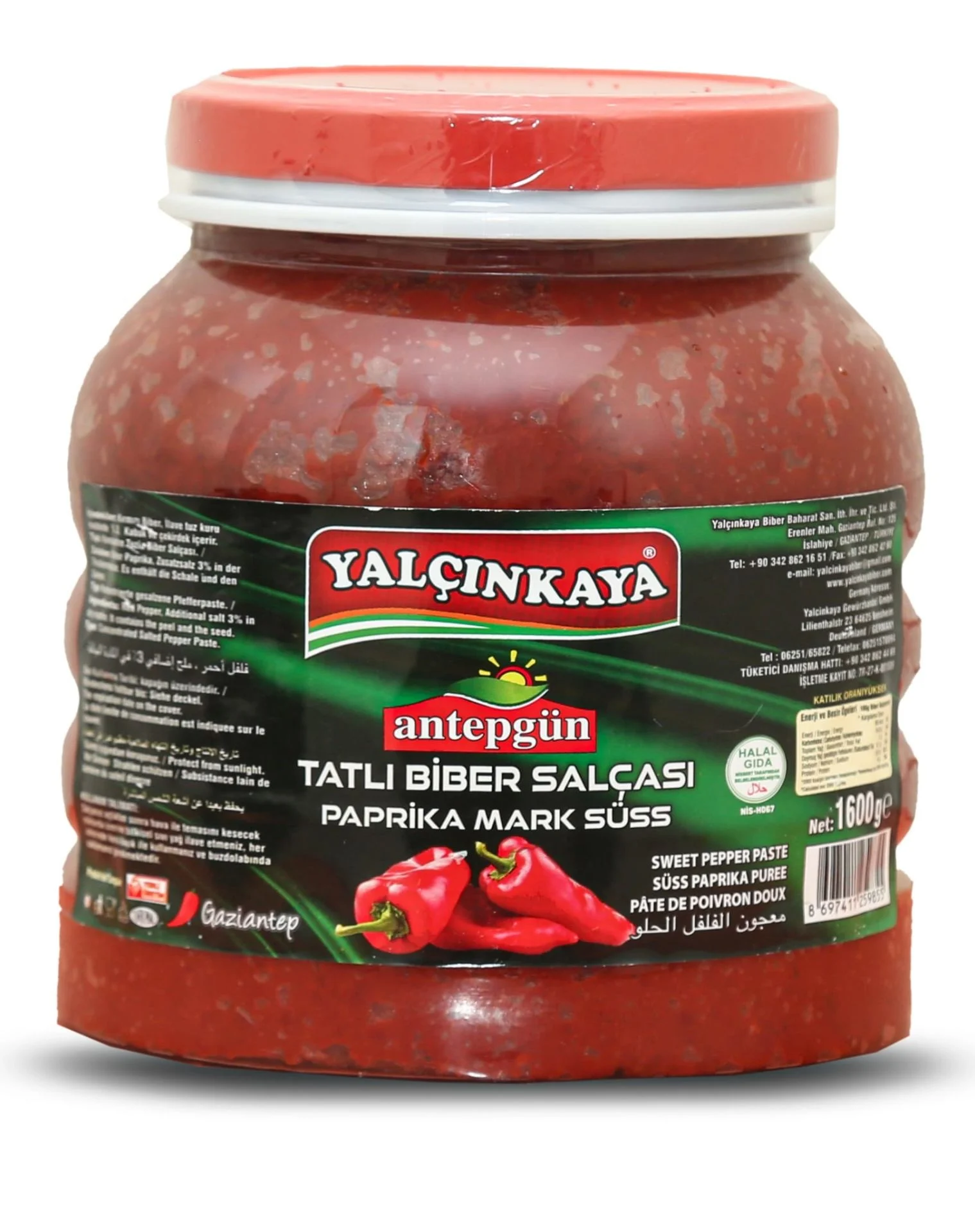 Yalçınkaya Tatlı Biber Salçası 1600gr